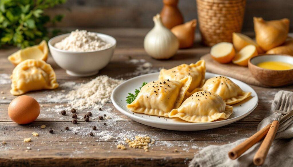 Leckere vegetarische Teigtaschen: Piroggen mit Kartoffel-Quark-Füllung